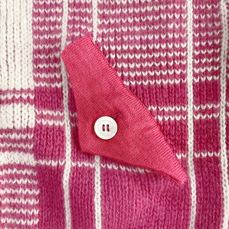 LIGNE NOIRE ENFANTS_ TARTAN JACKET (Fuxia/Gold Beige) / 2years