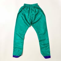 green pants