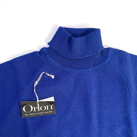 70s turtle neck knitting tops (dead stock) _BLUE / 6years