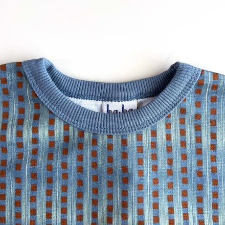 Ba*Ba kidswear_Long Sleeve (VELVET PEACH/BLOCKS) / 110,116cm