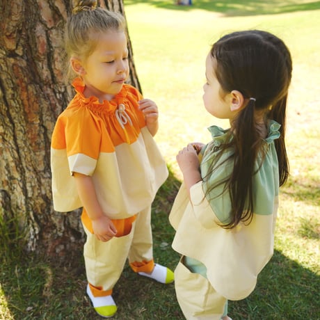 NAMUUU_KANGAROO POCKET PANTS(HAWAIIAN ORANGE) / 2-3years