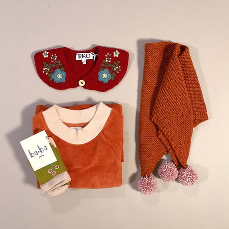 RKO_Triangle Scarf (ORANGE) / 1-6years