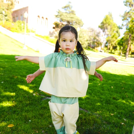 NAMUUU_KANGAROO POCKET PANTS(HAWAIIAN ORANGE) / 2-3years