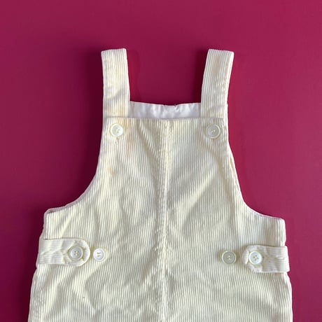 cream lemon overalls / 18months
