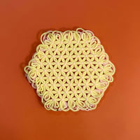crochet mat (Lemon)