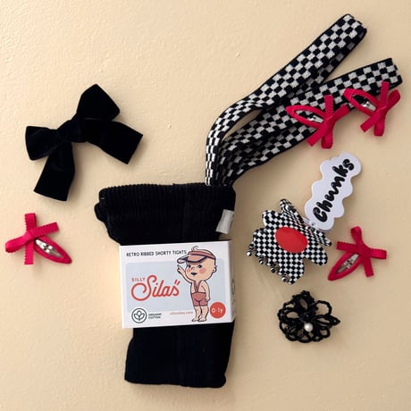 SILLY Silas Shorty Tights Collection_Classic Black Checked