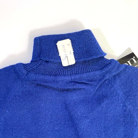70s turtle neck knitting tops (dead stock) _BLUE / 6years