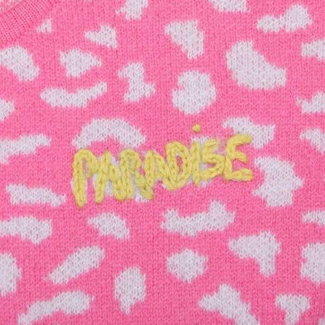 LIGNE NOIRE E._LEOPARD MINI DRESS (SHOCK PINK) / 6years・120cm