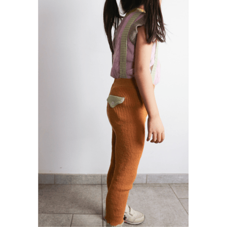 LIGNE NOIRE ENFANTS_ LEGGING (Gold Beige/Water) / 1,2years