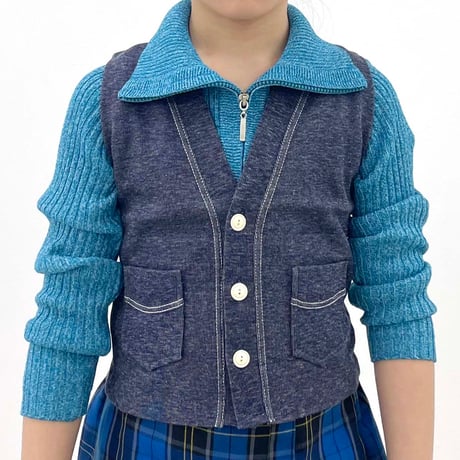 70s denim vest / 3years (dead stock)