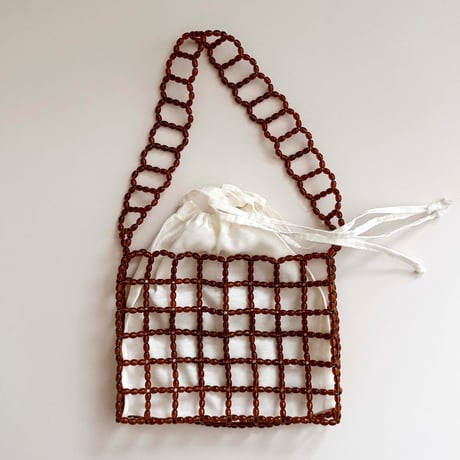inner and inner_Mini Glass Bag (White,Brown)