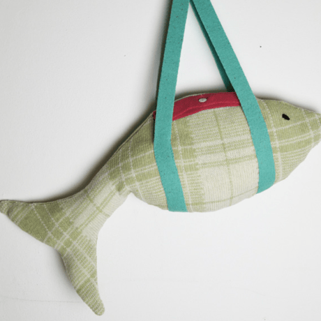 LIGNE NOIRE ENFANTS_ FISH BAG (Gold Beige/Water)