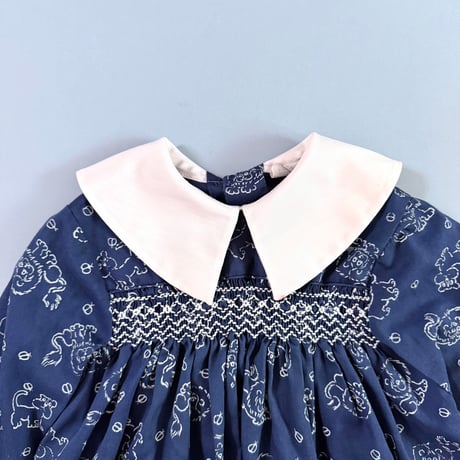 70s smocking dress / 2-3years