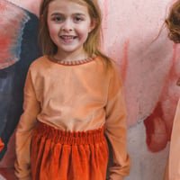 Ba*Ba kidswear_Long Sleeve (VELVET PEACH/BLOCKS) / 110,116cm