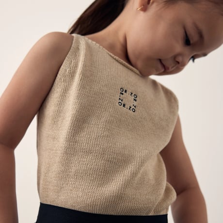 Orzo Studios_BUTTER KNIT TOP (OAT,GREY MARLE) / 4-5,6-7years