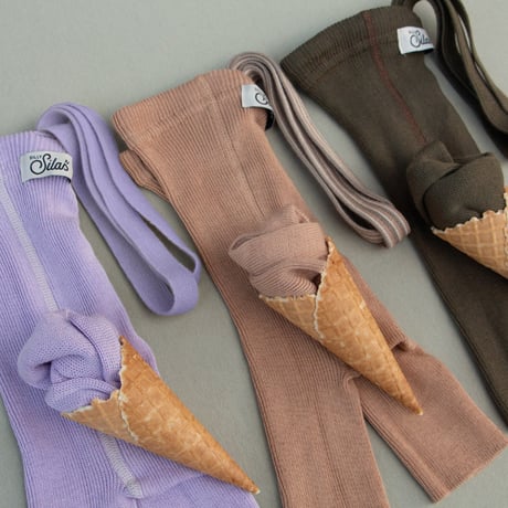 SILLY Silas Shorty Tights Collection_Light Brown Striped