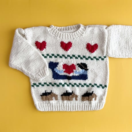 heart knitting sweater