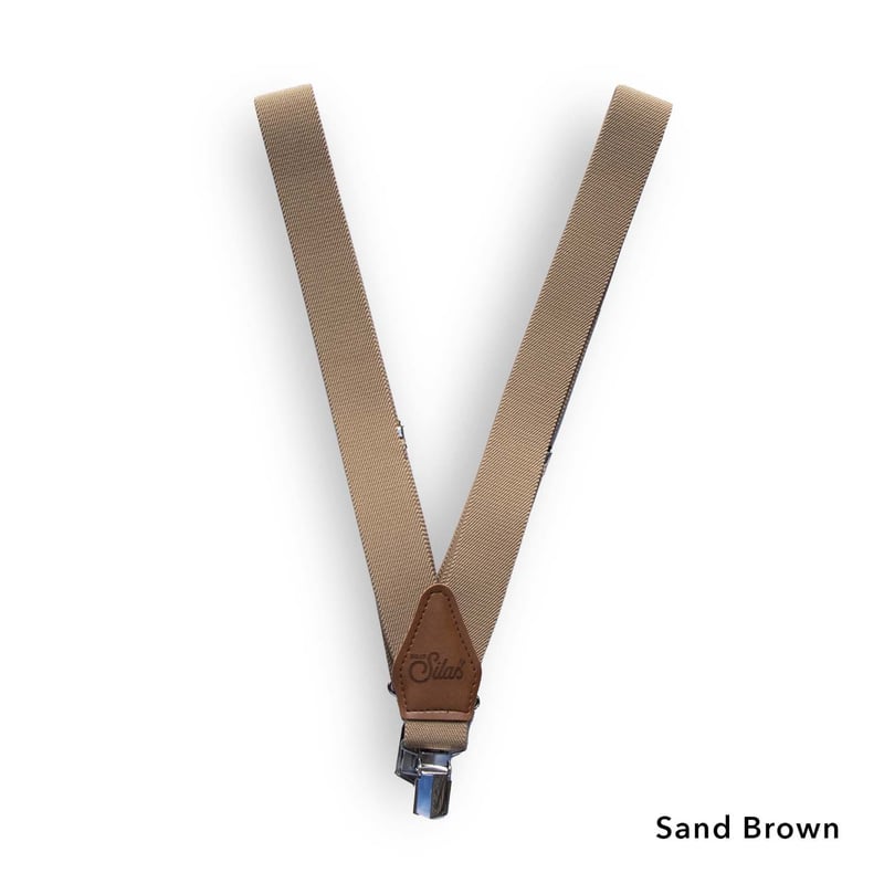OUTLET商品♠ BASSOLS/バッソルズ　リネンセット　ベージュ S SILLY Silas Retro V braces_Sand Brown,Chocolate