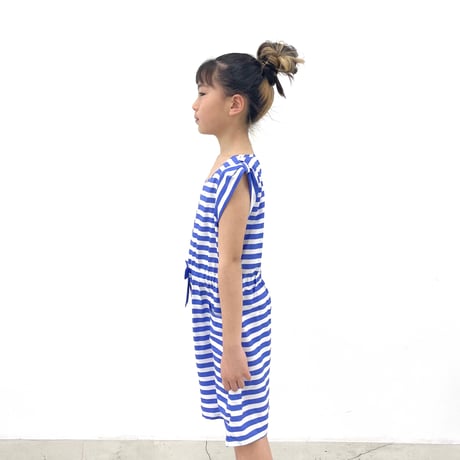 stripe dress (dead stock) / 10-12years