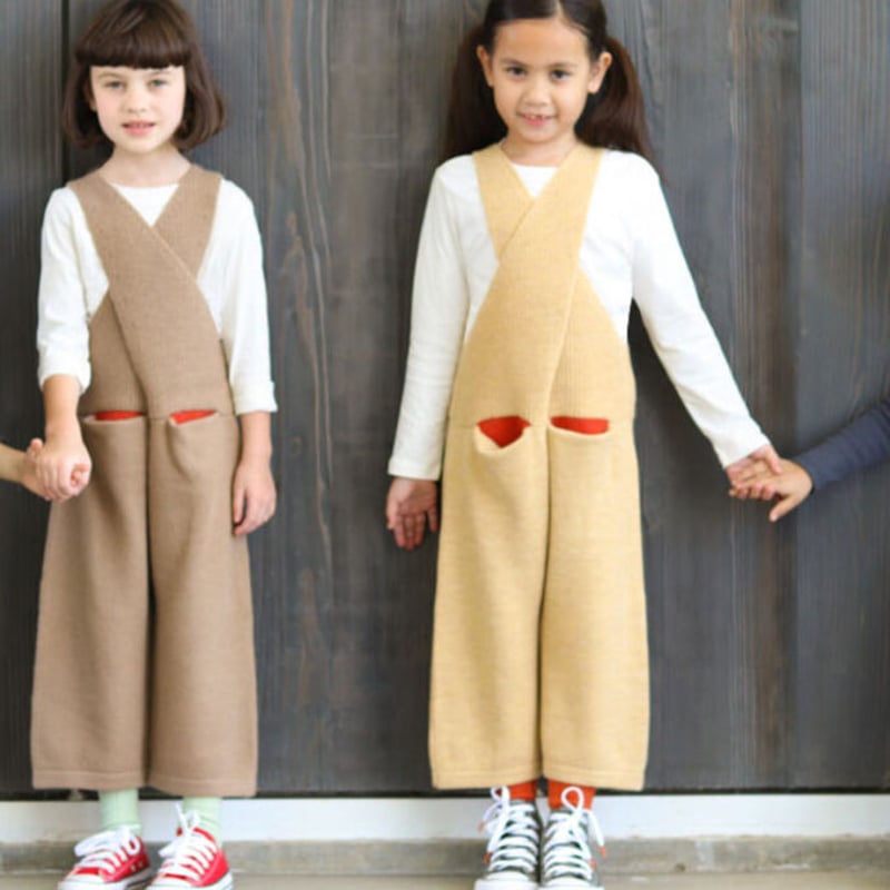 NAMUUU_CROSSNECK OVERALLS (Camel/Poppy Red/Oliv