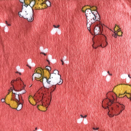 60s textile romper&bib set  (dead stock)