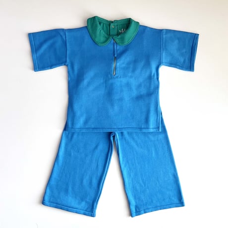 Vild-House of Little_COLLARED SHIRT (EMERALD GREEN/NAVY BLUE) / 3-4,5-6years