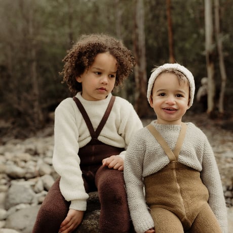 SILLY Silas Teddy Warmy Footless Collection_Chocolate Brown