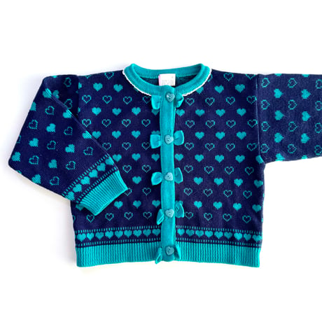 heart knitting cardigan / 24months (dead stock)