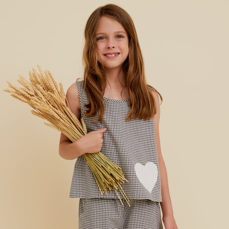 OXOX CLUB_SLEEVELESS CHECK TOP / 86-92,98-104,110-116cm
