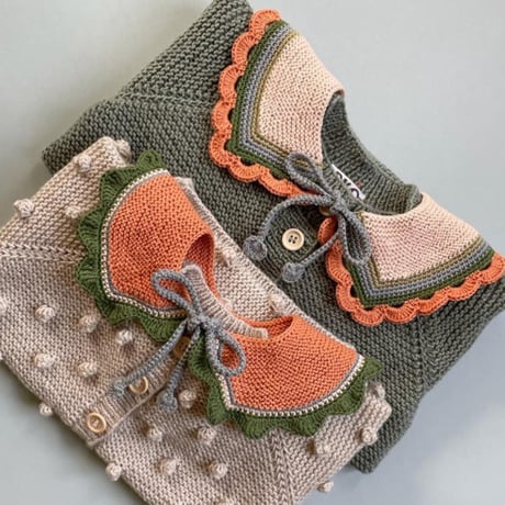 RKO_Cotton Collar (Peach,Grey) / 3-5,6-7years