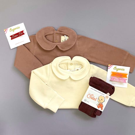 Vild-House of Little_COLLARED BODYSUIT (NATURAL PINK) / 3-6months