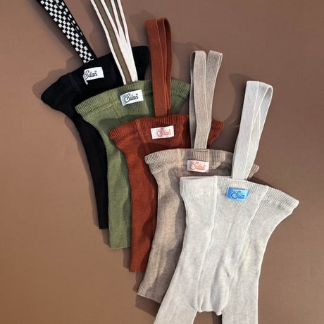 SILLY Silas Shorty Tights Collection_Olive Striped