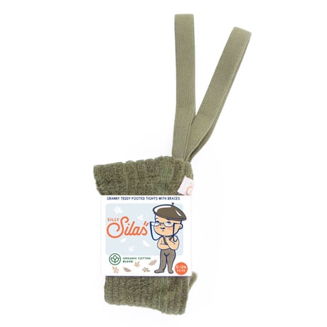 SILLY Silas Granny Teddy Warmy Tights Collection_Olive