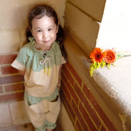 NAMUUU_KANGAROO POCKET PANTS(HAWAIIAN ORANGE) / 2-3years