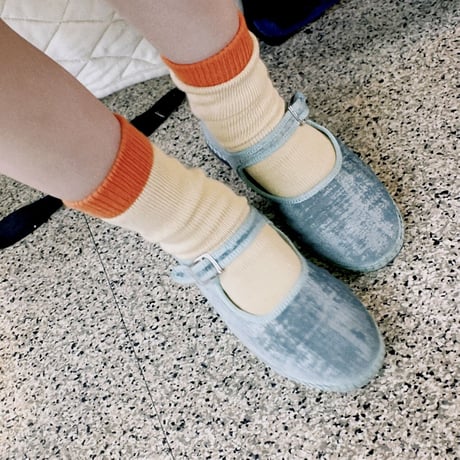 Sticky Lemon_socks (gingham,colourblocking) / 13-14.6,15.2-16.8cm