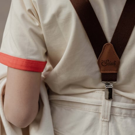 SILLY Silas Retro V braces_Sand Brown,Chocolate Brown / 4-8years
