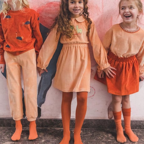 Ba*Ba kidswear_Tights (PEACH/GINGER) / 104,116cm