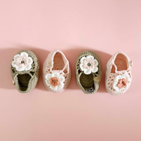 RKO_Booties / 0-3,3-6months (Peach,Sage)