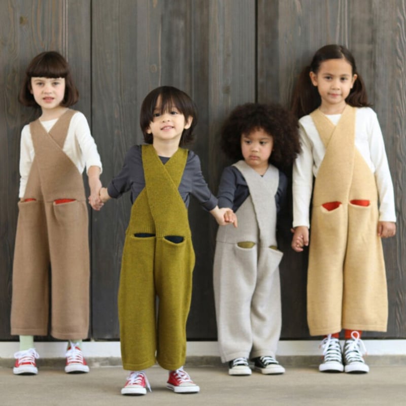 NAMUUU_CROSSNECK OVERALLS (Camel/Poppy Red/Oliv