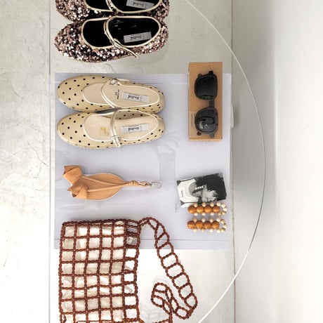 inner and inner_Mini Glass Bag (White,Brown)