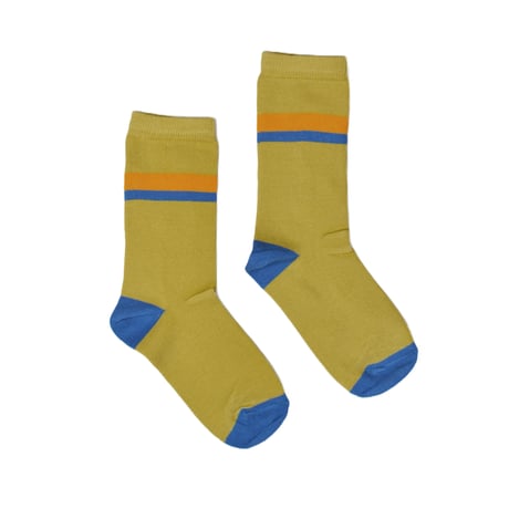 Ba*Ba kidswear_Medium Socks (PINK,YELLOW) / 11~13,13.5~15.5,16~18,19~21,22.5~24cm