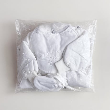 70s bear snowsuit (dead stock) _White / 3month