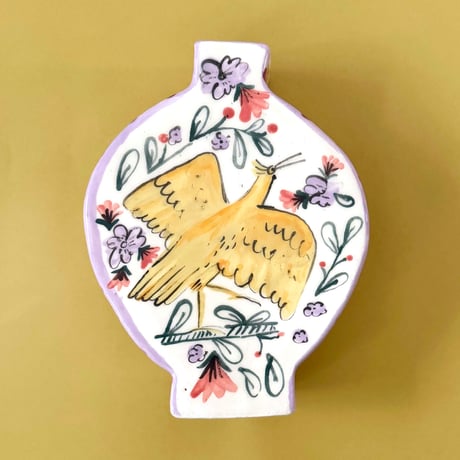 Celia Wood_SLAB VASES (yellow bird,pink bird)