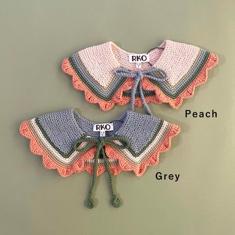 RKO_Cotton Collar (Peach,Grey) / 3-5,6-7years