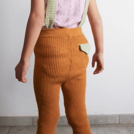 LIGNE NOIRE ENFANTS_ LEGGING (Gold Beige/Water) / 1,2years
