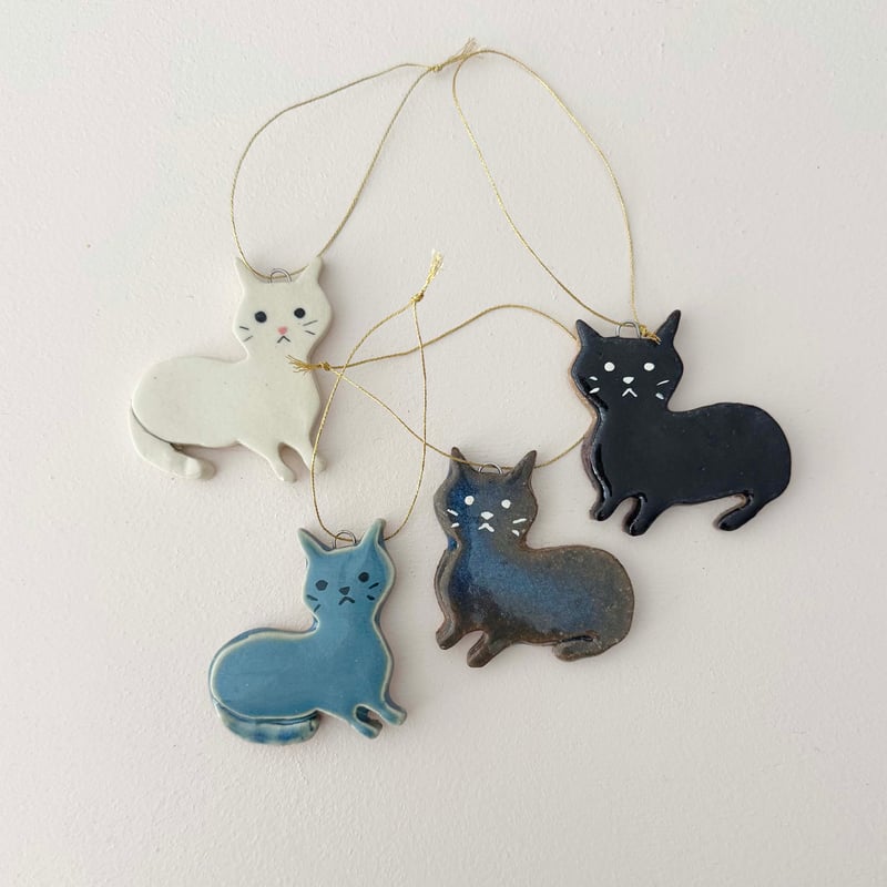 Canako Inoue_陶器オーナメント (いぬ,ねこ) | 2e CHESTS