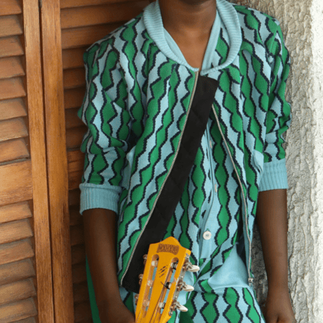 LIGNE NOIRE ENFANTS_ JUMPSUIT JACQUARD (TERRA DI SIENA) / 8years