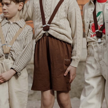 SILLY Silas Retro V braces_Sand Brown,Chocolate Brown / 4-8years