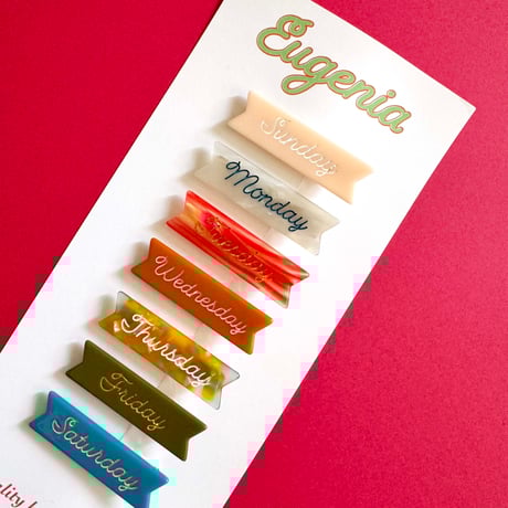 Eugenia Kids_Days of the Week Hair Clips