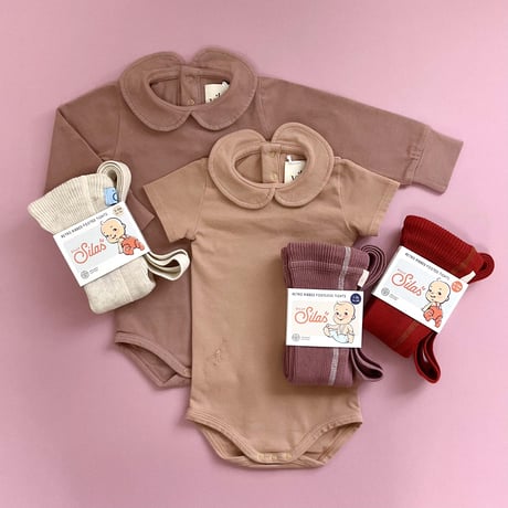 Vild-House of Little_COLLARED BODYSUIT (NATURAL PINK) / 3-6months